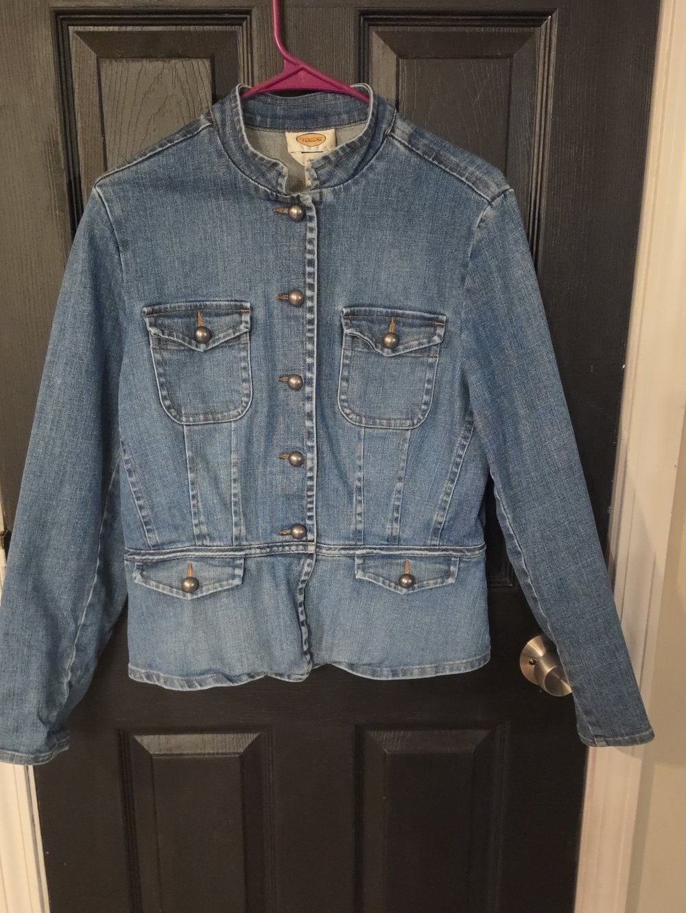 Talbots Light Blue Denim Military-Style Jacket